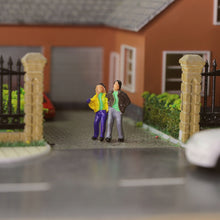 Load image into Gallery viewer, 100pcs Miniature Standing Passenger People Man Woman Child 1:87 Figure HO TT Scale Models Train Railway Scene Accessories Diorama Supplies