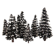 Load image into Gallery viewer, 30 pcs Mixed Miniature Snow Cedar Trees Models Train Railway Accessories Forest Fairy Garden Landscape Terrarium Diorama Craft Supplies