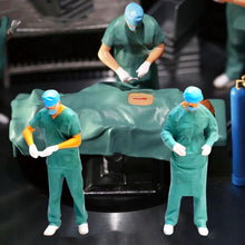 Load image into Gallery viewer, Miniature Doctor Patient Hospital Equipment Set 1:64 Scale People Figures DIY Diorama Building Landscape Dollhouse Scene Accessories