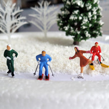 Load image into Gallery viewer, Miniature Ice Skater Skier Ski Sports People 1:87 Figures HO Scale Models Building Landscape Scene Accessories Diorama Supplies