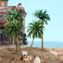 Load image into Gallery viewer, 15 pcs 7-16cm Mixed Miniature Coconut Palm Tree Models Train Railway Accessories Fairy Garden Landscape Terrarium Diorama Craft Supplies