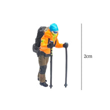 Load image into Gallery viewer, Miniature Mountain Hiking & Ice Climbing Figures 1:87 Scale Model Scenery Supplies