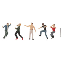 Load image into Gallery viewer, 5 pcs Miniature Gangster People Fighting 1:64 Figure S Scale Model Toy Landscape Building Scenery Accessories Diorama Supplies