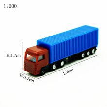 Load image into Gallery viewer, 5 pcs Miniature Container Truck Vehicle 1:100-500 Transport Lorry Car Model Toy Landscape Building Scenery Accessories Diorama Supplies