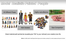 Load image into Gallery viewer, 40pcs Miniature People Figures HO Scale 1:87 for Railway Scenery, Architecture Model, Diorama