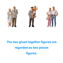 Load image into Gallery viewer, 30pcs O Scale 1:43 Miniature People Painted Model Train Figures, Standing Passengers Different 30 Poses for Railway Layouts & Diorama Scenes