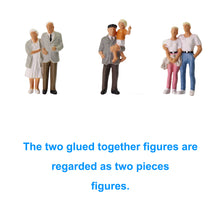 Load image into Gallery viewer, 30pcs Miniature People Models 1:43 Scale, O Scale Standing Figures, Model Railway Diorama Supplies