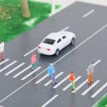 Load image into Gallery viewer, 100Pcs 1:100/150/200/HO/N Scale Model Miniature Train Passenger People Painted Figures Layout Scence Accessories Diorama Supplies