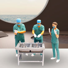 Load image into Gallery viewer, Miniature Doctor Patient Hospital Equipment Set 1:64 Scale People Figures DIY Diorama Building Landscape Dollhouse Scene Accessories