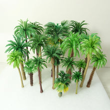 Load image into Gallery viewer, 30 pcs Mixed Miniature Coconut Palm Tree Models Train Railway Accessories Forest Fairy Garden Landscape Terrarium Diorama Craft Supplies