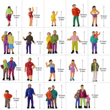 Load image into Gallery viewer, 100pcs Miniature Standing People Figures 1:87 Scale for Model Railway Diorama Craft Supplies