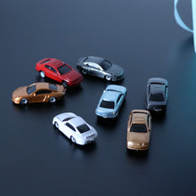 Load image into Gallery viewer, 60pcs Miniature Plastic Cars HO Scale 1:87, Assorted Vehicle Models for Train Layouts