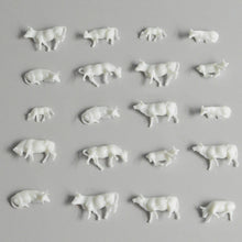 Load image into Gallery viewer, 20pcs Miniature Dairy Cow Figures HO Scale 1:87 Model Train Scenery