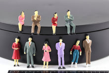 Load image into Gallery viewer, Miniature Train Passenger Standing Sitting People Figures 1:50 Scale Models Layout Scene Accessories Diorama Supplies (25pcs)