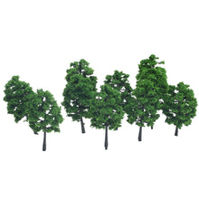 Load image into Gallery viewer, 20 pcs 7cm Miniature Green Trees Models Train Railway Accessories Forest Fairy Garden Landscape Terrarium Diorama Craft Supplies