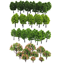 Load image into Gallery viewer, 70 pcs Miniature Mixed Tree Models HO Z TT Scale Train Railway Accessories Forest Fairy Garden Landscape Terrarium Diorama Craft Supplies
