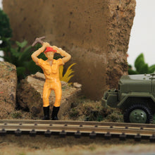 Load image into Gallery viewer, 25 pcs Miniature Train Railway Worker People 1:50 Figure Model Toy Landscape Building Scenery Accessories Diorama Supplies
