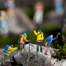 Load image into Gallery viewer, Miniature Mountain Hiking & Ice Climbing Figures 1:87 Scale Model Scenery Supplies