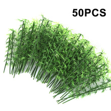 Load image into Gallery viewer, 50 pcs Miniature Bamboo Tree Models Train Railway Accessories Forest Fairy Garden Landscape Terrarium Diorama Craft Supplies