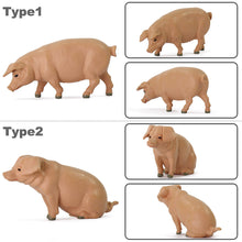 Load image into Gallery viewer, 15pcs Mini Pig Figurines 1:25 Scale - Miniature Farm Animal Figures, Diorama Craft Supplies