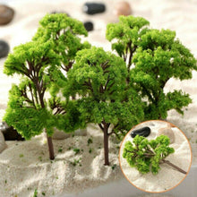 Load image into Gallery viewer, 20 pcs 4cm Miniature Tree Models Train Railway Accessories Forest Fairy Garden Landscape Terrarium Diorama Craft Supplies