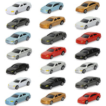 Load image into Gallery viewer, 50pcs N Scale Miniature Cars – 1:160 Model Vehicles for Train Layouts, Dioramas & Scenery Accessories