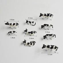 Load image into Gallery viewer, 20pcs Miniature Dairy Cow Figures HO Scale 1:87 Model Train Scenery