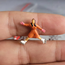 Load image into Gallery viewer, Miniature Ice Skater Skier Ski Sports People 1:87 Figures HO Scale Models Building Landscape Scene Accessories Diorama Supplies