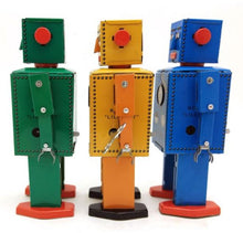Load image into Gallery viewer, MS397 Mechanical Walking Lilliput Robot Retro Clockwork Wind Up Tin Toy Collectible (Choose Color)