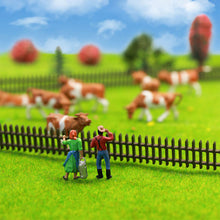 Load image into Gallery viewer, 36pcs Miniature Brown Dairy Cow Figures 1:87 Scale, Model Train Scenery Diorama Supplies