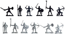 Load image into Gallery viewer, 28 pcs Classic Medieval Warfare Knights Horses Middle Ages Warriors Plastic Toy Soldiers Figures Set