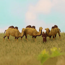 Load image into Gallery viewer, 12 pcs Miniature Bactrian Camel Wild Animal 1:87 Figures HO Scale Models Landscape Garden Scenery Layout Scene Accessories Diorama Supplies
