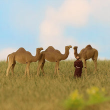 Load image into Gallery viewer, 12 pcs Miniature Dromedary Camel Wild Animal 1:87 Figures HO Scale Models Landscape Garden Scenery Layout Scene Accessories Diorama Supplies