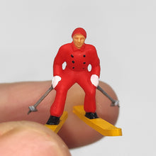Load image into Gallery viewer, Miniature Ice Skater Skier Ski Sports People 1:87 Figures HO Scale Models Building Landscape Scene Accessories Diorama Supplies