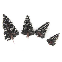 Load image into Gallery viewer, 30 pcs Mixed Miniature Snow Cedar Trees Models Train Railway Accessories Forest Fairy Garden Landscape Terrarium Diorama Craft Supplies
