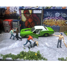 Load image into Gallery viewer, 5 pcs Miniature Gangster People Fighting 1:64 Figure S Scale Model Toy Landscape Building Scenery Accessories Diorama Supplies