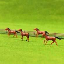 Load image into Gallery viewer, 30 pcs Miniature Horse Farm Animal Figures 1:87 Scale Models Toys Landscape Garden Scenery Layout Scene Accessories Diorama Supplies