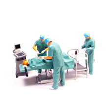 Load image into Gallery viewer, Miniature Doctor Patient Hospital Equipment Set 1:64 Scale People Figures DIY Diorama Building Landscape Dollhouse Scene Accessories