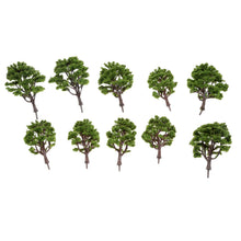 Load image into Gallery viewer, 10pcs 11cm 9cm Miniature Green Tree Models Train Railway Accessories Forest Fairy Garden Landscape Terrarium Diorama Craft Supplies