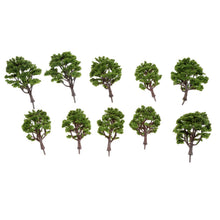 Load image into Gallery viewer, 10pcs Miniature Model Trees for Train Railway Scenery, Diorama Supplies