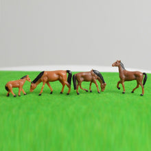 Load image into Gallery viewer, 30 pcs Miniature Horse Farm Animal Figures 1:87 Scale Models Toys Landscape Garden Scenery Layout Scene Accessories Diorama Supplies