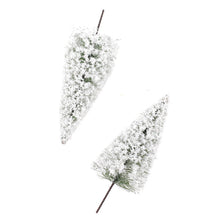 Load image into Gallery viewer, 10 pcs Miniature White Snow Cedar Tree Models Train Railway Accessories Forest Fairy Garden Landscape Terrarium Diorama Craft Supplies