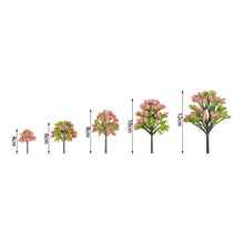 Load image into Gallery viewer, 10 pcs Miniature Pink Flowering Trees Models Train Railway Accessories Forest Fairy Garden Landscape Terrarium Diorama Craft Supplies