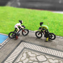 Load image into Gallery viewer, 12 pcs Miniature Bike Bicycle Racing 1:87 Figure HO Scale Model Landscape Building Scenery Train Railway Layout Scene Accessories Diorama Supplies