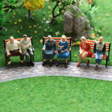 Load image into Gallery viewer, 24 pcs Miniature Seated Passenger Sitting People Old Man Woman 1:48 Figure O Scale Models Train Railway Scene Accessories Diorama Supplies