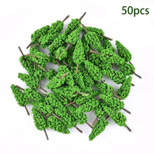 Load image into Gallery viewer, 50 pcs 5.5cm Miniature Tree Models Train Railway Accessories Forest Fairy Garden Landscape Terrarium Diorama Craft Supplies