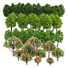 Load image into Gallery viewer, 70 pcs Miniature Mixed Tree Models HO Z TT Scale Train Railway Accessories Forest Fairy Garden Landscape Terrarium Diorama Craft Supplies