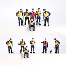 Load image into Gallery viewer, 6 pcs Miniature Road Construction Engineer Worker People Figure 1:50 Models Landscape Building Layout Scene Accessories Diorama Supplies