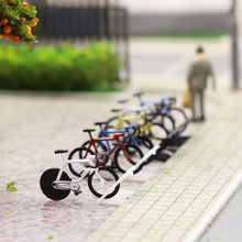 Load image into Gallery viewer, 20 pcs Bike Bicycle 4 pcs Parking Rack HO Scale 1:87 Models Landscape Building Scenery Train Railway Layout Scene Accessories Diorama Supplies