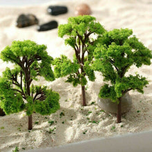 Load image into Gallery viewer, 20 pcs 4cm Miniature Tree Models Train Railway Accessories Forest Fairy Garden Landscape Terrarium Diorama Craft Supplies